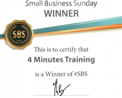 The Paphitis SBS Winner certificate depicting The Paphitis SBS Winner for 4 Minutes Training